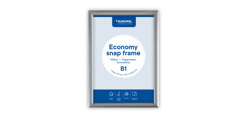 Klickrahmen Europel Economy B1 Silber