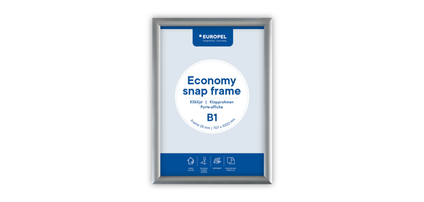 Cadre clipsable Europel Economy B1 argent