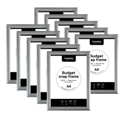 Cadre clipsable Europel Budget A4 10 pièces argent