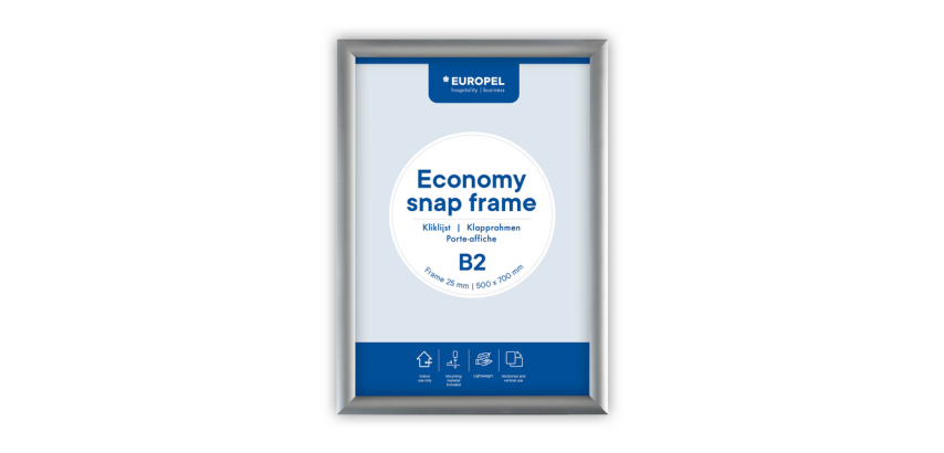 Europel Economy Snap Frame B2 Silver