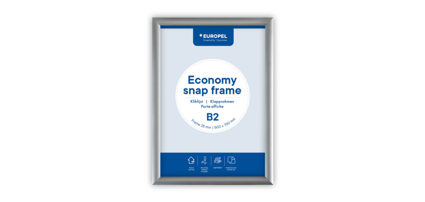 Klickrahmen Europel Economy B2 silber