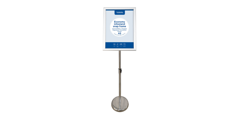 Europel Economy A3 Silver Info Stand