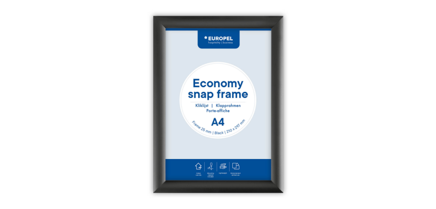 Klickrahmen Europel Economy A4 schwarz