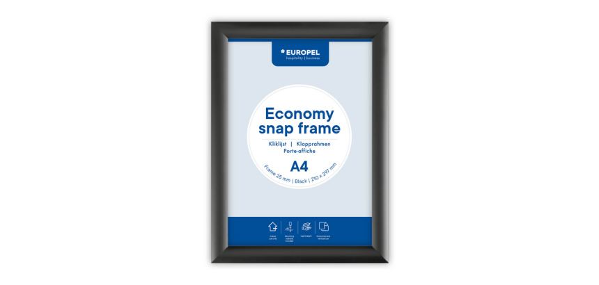 Cadre clipsable Europel Economy A4 noir