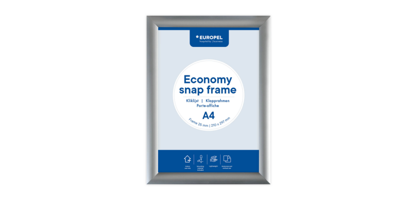 Kliklijst Europel Economy A4 zilver