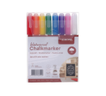 Europel indelible chalk marker 1-3mm assorted set of 8 pieces
