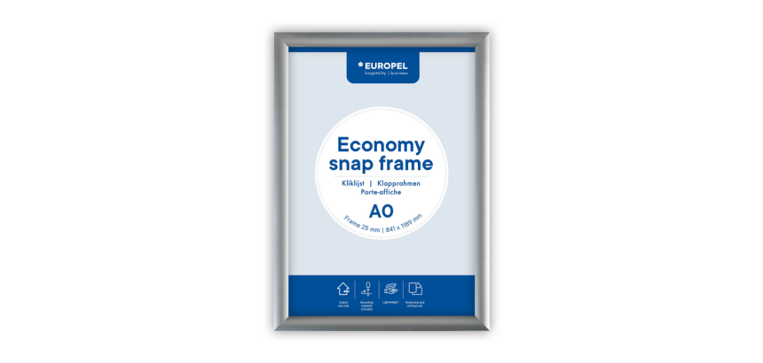 Cadre clipsable Europel Economy A0 argent