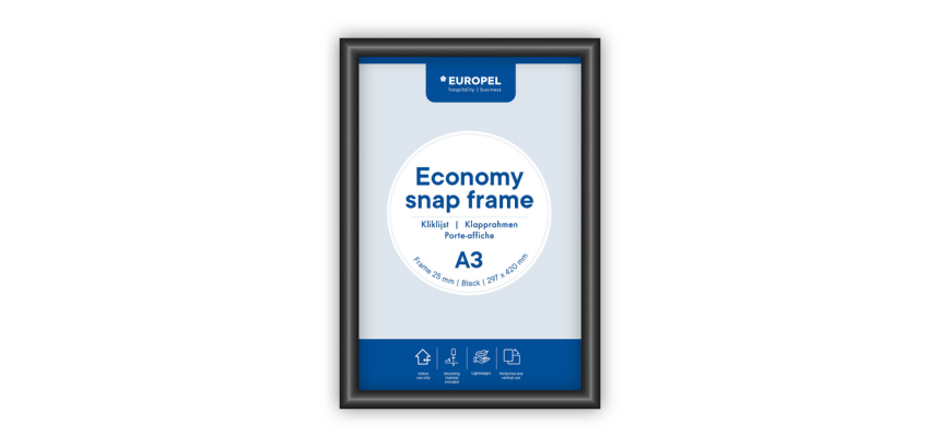 Kliklijst Europel Economy A3 zwart