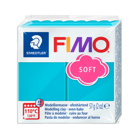 Boetseerklei Fimo soft 57 gram pepermunt