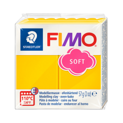 Pâte à modeler Fimo Soft 57g jaune soleil