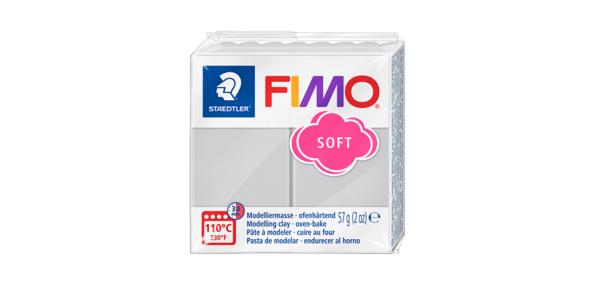 Pâte à modeler Fimo Soft 57g gris dauphin