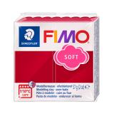 Pâte à modeler Fimo Soft 57g rouge cerise