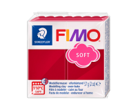 En_pasta staedtler fimo soft 57 gr color rojo cereza