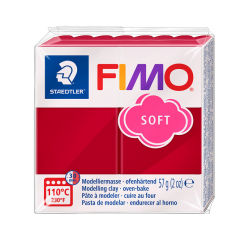 Boetseerklei Fimo soft 57 gram kersrood