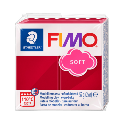 De_pasta staedtler fimo soft 57 gr color rojo cereza