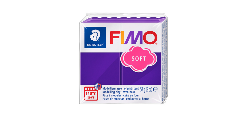 Pâte à modeler Fimo Soft 57g prune