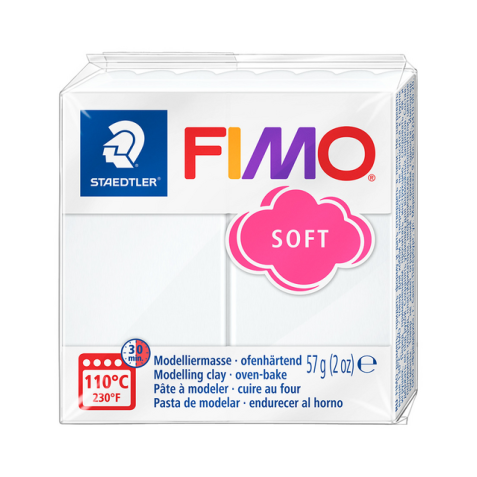 Boetseerklei Fimo soft 57 gram wit