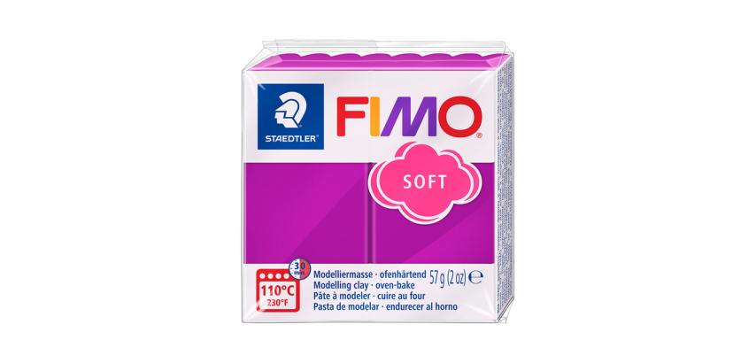 Pâte à modeler Fimo Soft 57g violet pourpre