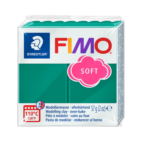 Pâte à modeler Fimo Soft 57g émeraude