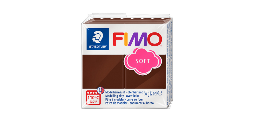 Boetseerklei Fimo soft 57 gram choco