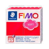 Pâte à modeler Fimo Soft 57g rouge indien