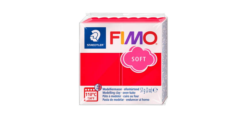 Boetseerklei Fimo soft 57 gram Indisch rood