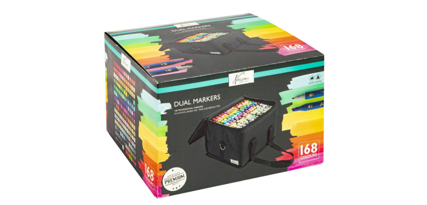 Marqueur à alcool Nassau Arts pointe duo set 168 couleurs