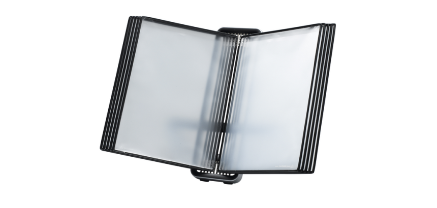 Tarifold VEO A4 Desk Display System 10 Pockets Black