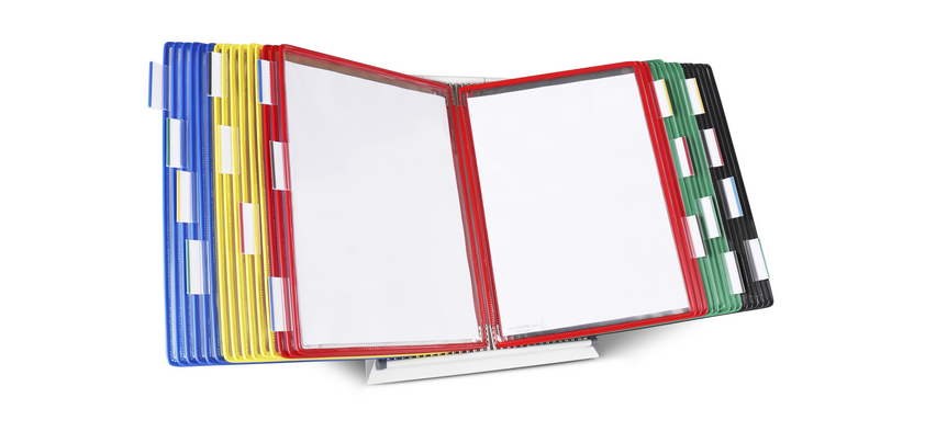 Tarifold A4 Metal Display System Desk, 30 Assorted Pockets