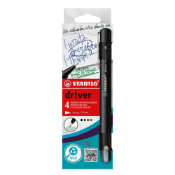 Fineliner STABILO dr!ver Fin assorti 4 pièces