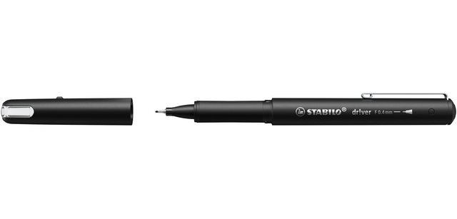 STABILO dr!ver Fine Liner Black Pen
