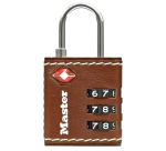 Cadenas Masterlock combinaison 3 chiffres TSA 30mm cuir brun