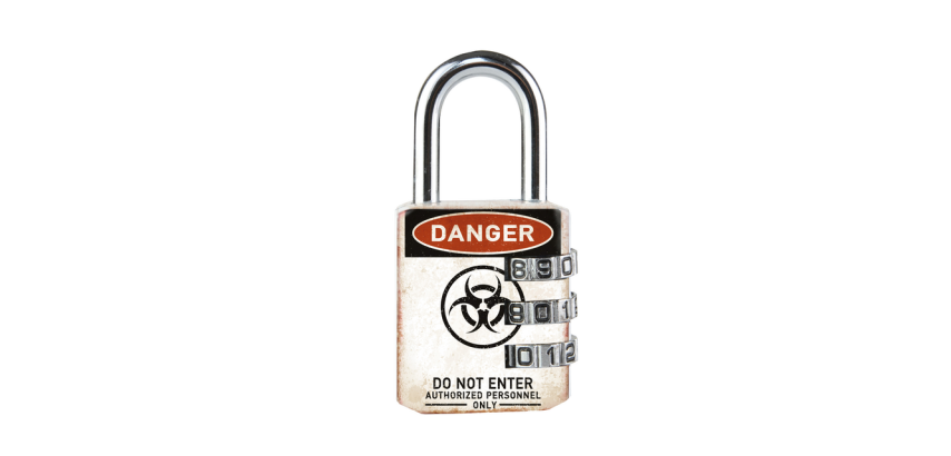 Masterlock Zahlenschloss 3-stellig 30mm Motiv Gefahr