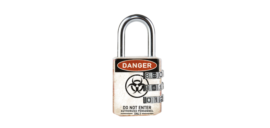Cadenas Masterlock combinaison 3 chiffres 30mm motif Danger