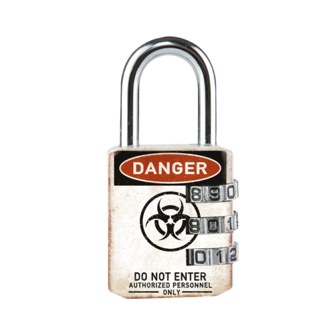 Cadenas Masterlock combinaison 3 chiffres 30mm motif Danger