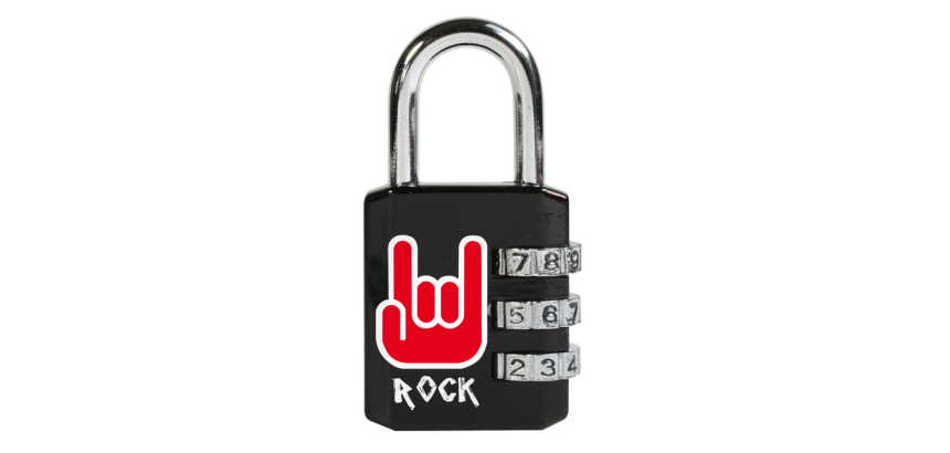 Masterlock combination padlock 3 digits 30mm Rock pattern