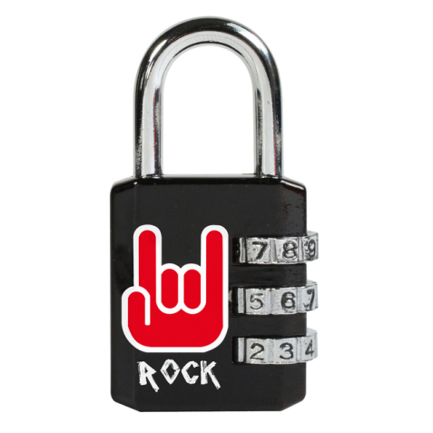 Cadenas Masterlock combinaison 3 chiffres 30mm motif Rock