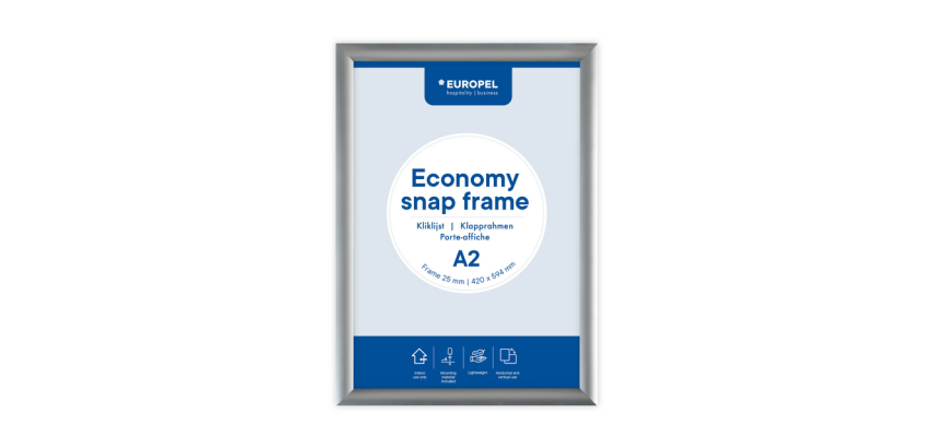Snap Frame Europel Economy A2 Silver