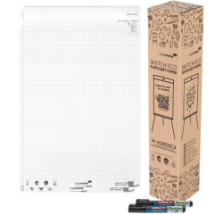 Bloc papier chevalet Legamaster SKETCH ECO quadrillé 2x 50 feuilles