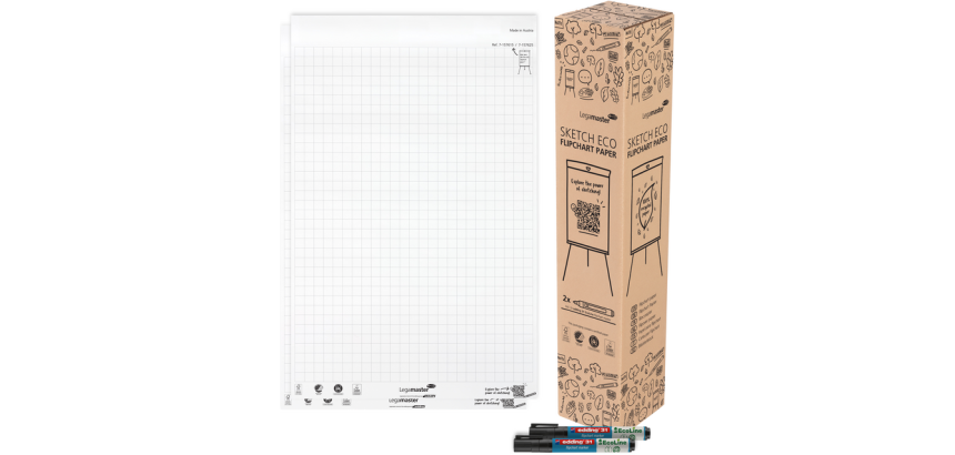 Flipoverpapier Legamaster SKETCH ECO raster 2x 50 vellen