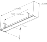 Universal Euroseats Cable Tray 110cm White