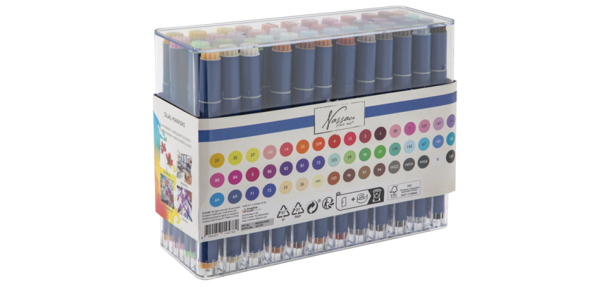 Alcoholmarkers Nassau Arts duopunt set à 48 kleuren