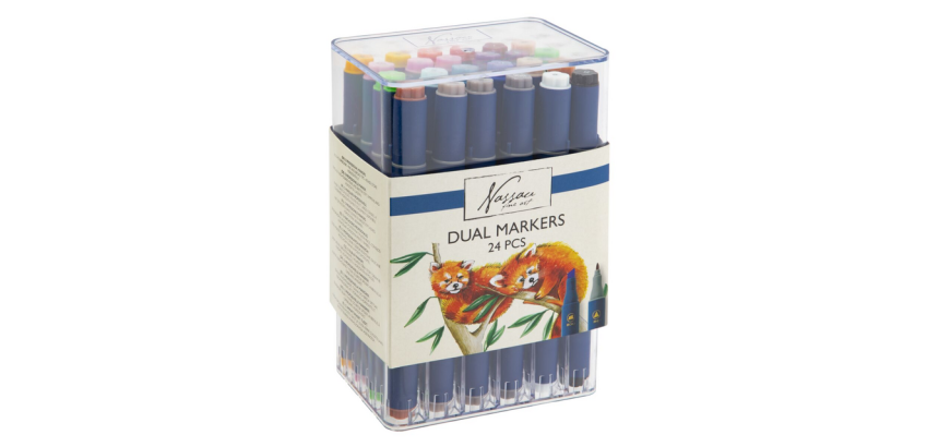 Alcoholmarkers Nassau Arts duopunt set à 24 kleuren