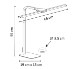 Lampe de bureau Unilux Strata socle LED blanc