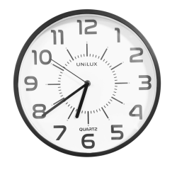 Horloge murale unilux Pop Ø 30,5cm plastique noir