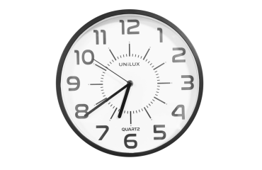 Horloge murale unilux Pop Ø 30,5cm plastique noir