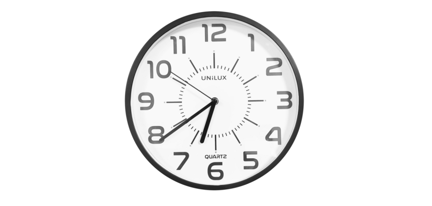Horloge murale unilux Pop Ø 30,5cm plastique noir
