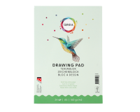 Bloc à dessin Qrea A5 24 feuilles 160g collé