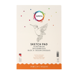 Bloc à croquis Qrea A4 24 feuilles 120g collé