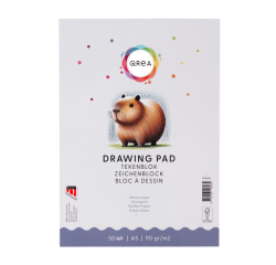 Bloc à dessin Qrea A5 50 feuilles 90g collé